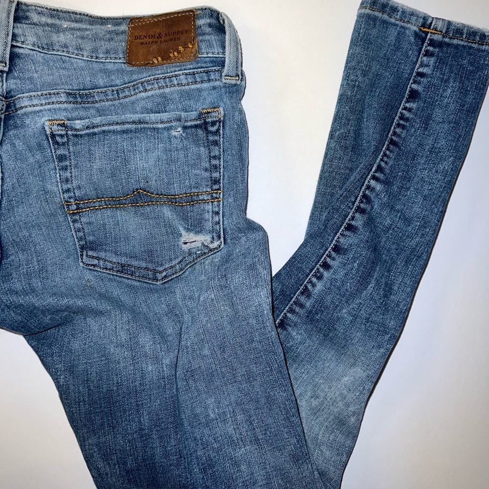 Denim & Supply Ralph Lauren Crop Skinny Ripped Jeans - Picture 7 of 9